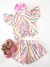 Conjunto Infantil Blusa E Shorts Listrado Mon Sucré 138021008