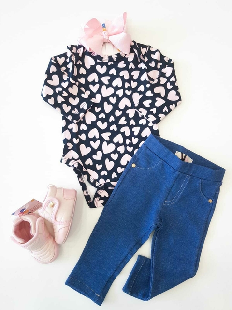 Body Bebê Corações Kyly 1000436