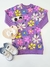 Vestido Infantil Moletom Flanelado Floral Roxo Up Baby 44861-Rx