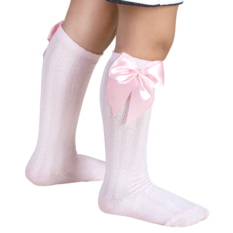 Meia 3/4 Infantil Laço Rosa Duck 23176-Rs