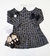 Vestido Infantil Jacquard Xadrez Preto Up Baby 45122