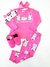 Pijama Infantil Malha Gatinho Com Máscara Rosa Kyly 1000161