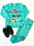 Pijama Infantil Malha Carros Brilha Escuro Verde Kyly 1000174-Vd