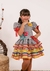 Vestido Junino Infantil Flores Preto 3kids Fj20