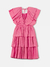 Vestido Infantil Rosa Animê N3403 - 3Kids