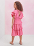Vestido Infantil Rosa Animê N3403 - comprar online