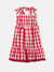 Vestido Infantil Xadrez Vermelho Animê P5352 na internet