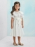 Vestido Infantil Laise Off White Animê P5337