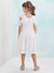 Vestido Infantil Laise Branco Animê N3388 na internet