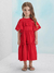 Vestido Infantil Laise Vermelho Animê P5385