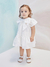Vestido Infantil Laço Off White Animê L2190