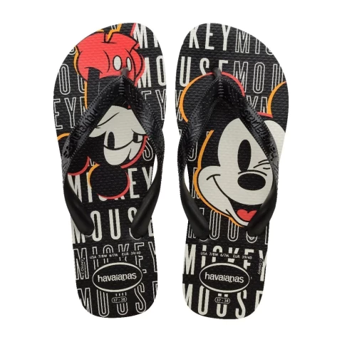 Chinelo Havaianas Infantil Mickey Preto 215406