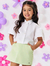 Imagem do Camisa Infantil Menina Com Strass Branca Cinti 12179