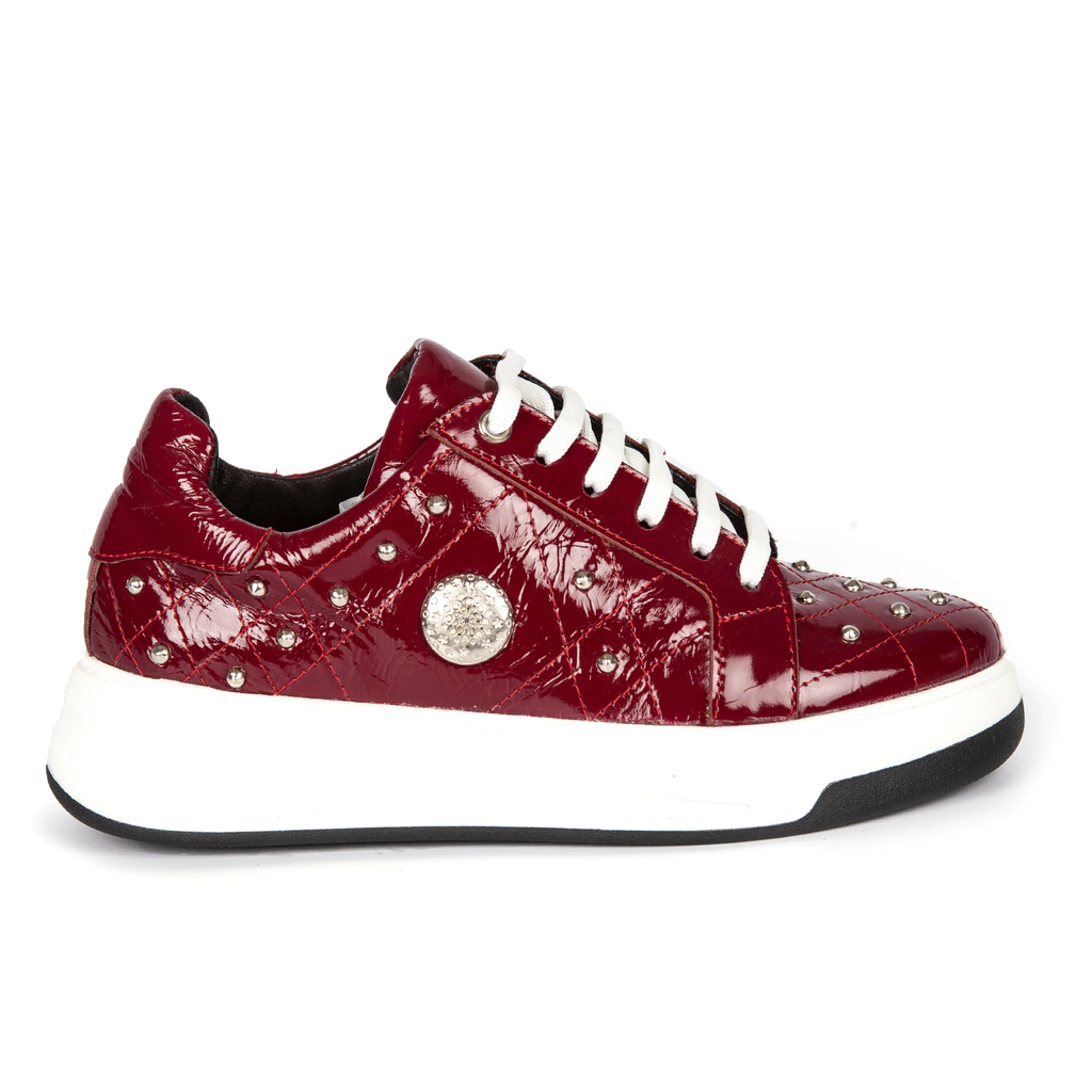 ZAPATILLA SELMA CHAROL BORDO