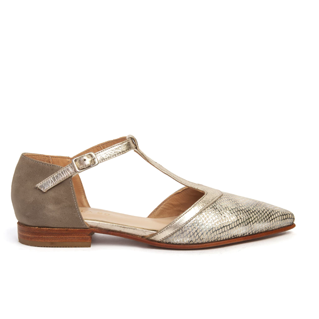 ZAPATO PARIS - PLATA CON GRIS