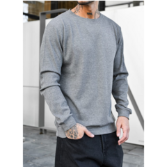 Sweater Waffle Gris Topo