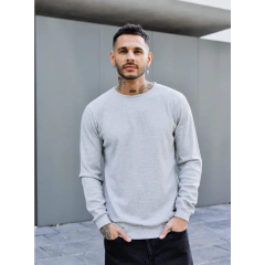 Sweater Waffle Gris Melange