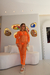 Vestido Longo Crochê Leticia - Laranja(prazo de 12 dias úteis para confecção + envio) na internet