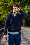 Sweater Medio Polo Azul