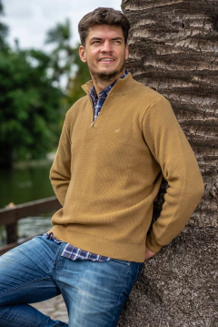 Sweater Medio Polo Beige