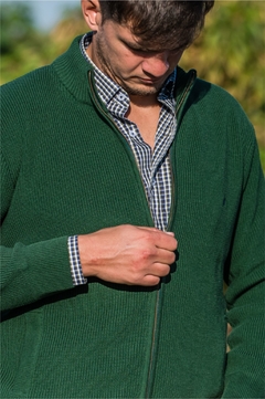 Cardigan con cierre Remo Verde - comprar online