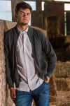Cardigan con cierre Remo Gris