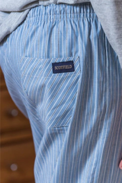 Pijama Hombre Rayas Celeste - tienda online