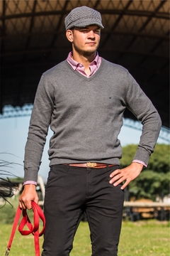 Sweater Estribor cuello V - Gris - Scotfield