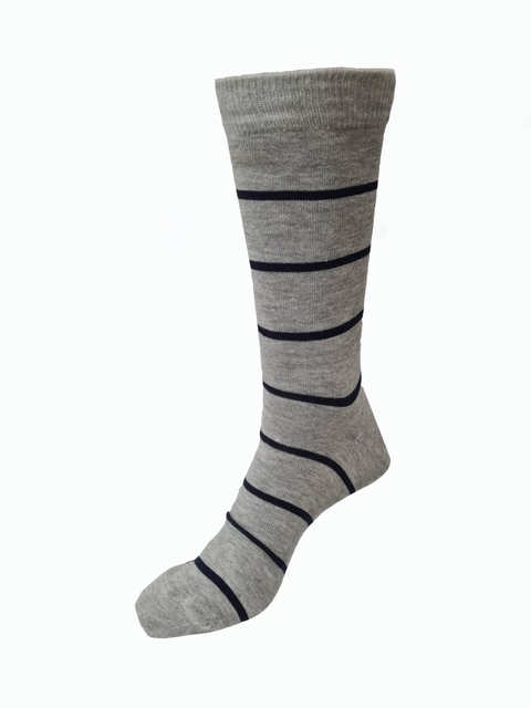 Medias Rayadas - Gris Melange