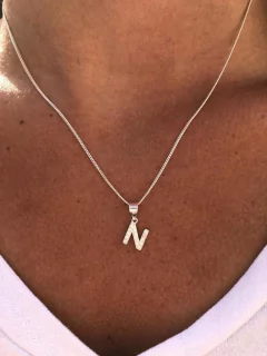 Conjunto iniciales plata 925