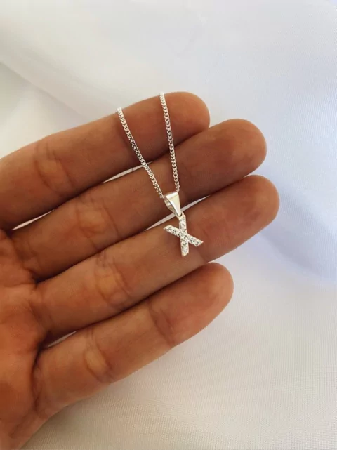 Conjunto iniciales plata 925 - X