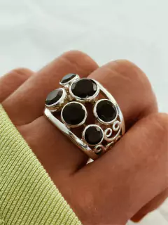 Anillo plata 925 y piedras naturales