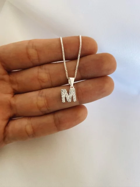 Conjunto iniciales plata 925 - M