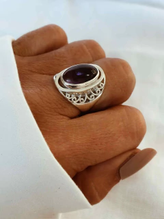 Anillos plata 925 y piedras naturales - BRETTA en internet