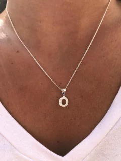 Conjunto iniciales plata 925