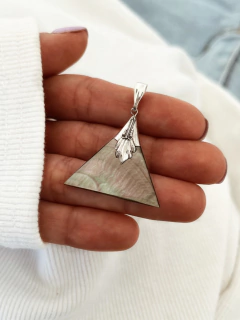 DIJE PLATA 925 Y NACAR - HUMUS