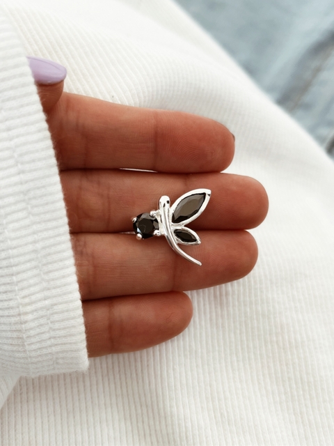 Dije plata 925 y cubic - LIBELULA