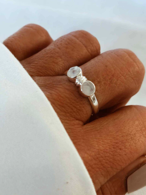 Anillos plata 925 y piedras naturales - POLONIA - comprar online