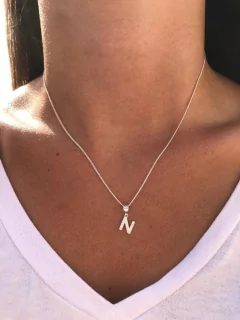 Conjunto iniciales plata 925