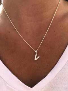 Conjunto iniciales plata 925