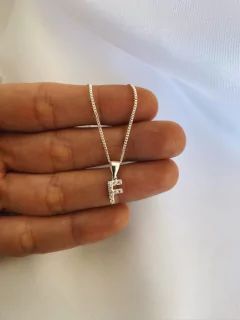 Conjunto iniciales plata 925 - F