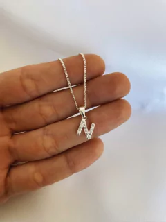 Conjunto iniciales plata 925 - N