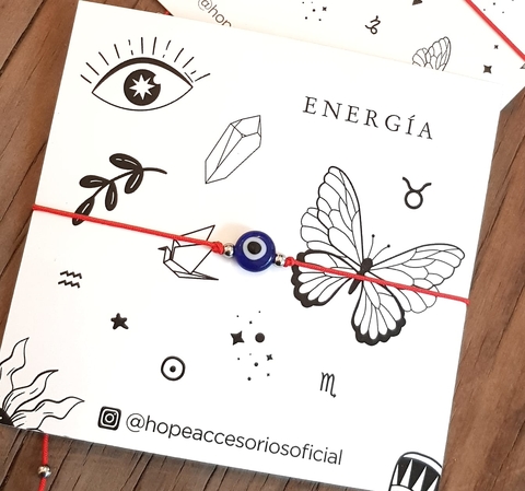 Pulsera Ojo Turco con bolitas de acero quirúrgico