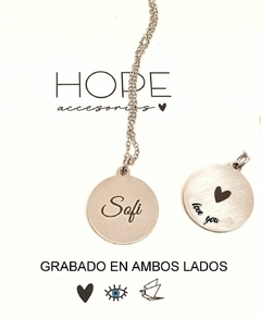 Collar medalla círculo personalizado - Hope Accesorios