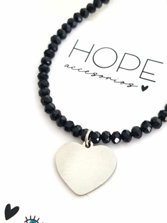 Pulsera dijes corazón cristalitos checos - Hope Accesorios