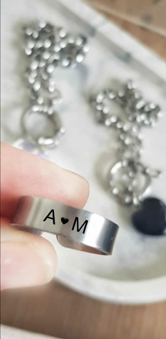 Imagen de Anillo - solo talle mano mujer - acero quirúrgico personalizado