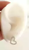Aros corazón strass
