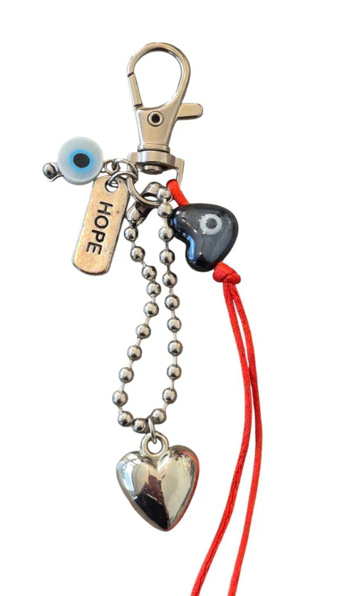 Llavero good vibes corazón azul - comprar online