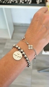 PULSERA BOLITAS DIJE CIRCULO PERSONALIZADO - comprar online