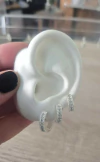 Argollas shine twins acero blanco - comprar online